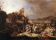 BREENBERGH, Bartholomeus The Preaching of St John the Baptist Germany oil painting reproduction